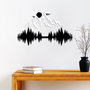 Wallity Nature And Mountain - 10 Escultura de pared en blanco y negro
